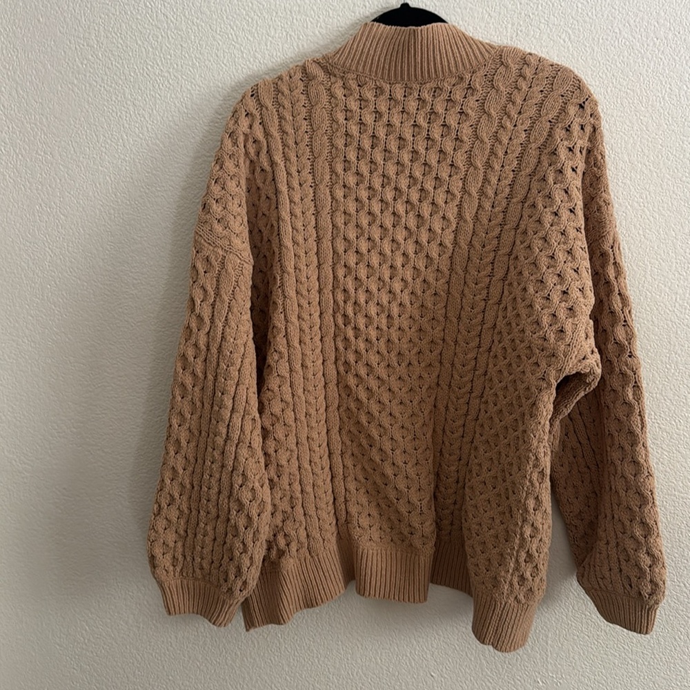 Abercrombie & Fitch Brown Textured Cardigan - Picture 4 of 4